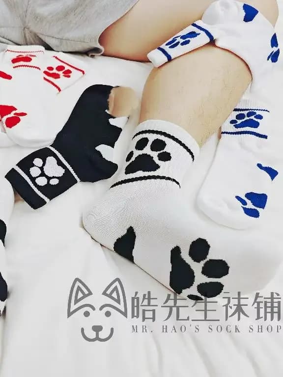 2025 nouveautés 4 paires de chaussettes décontractées en coton imprimé patte d'ours pour hommes