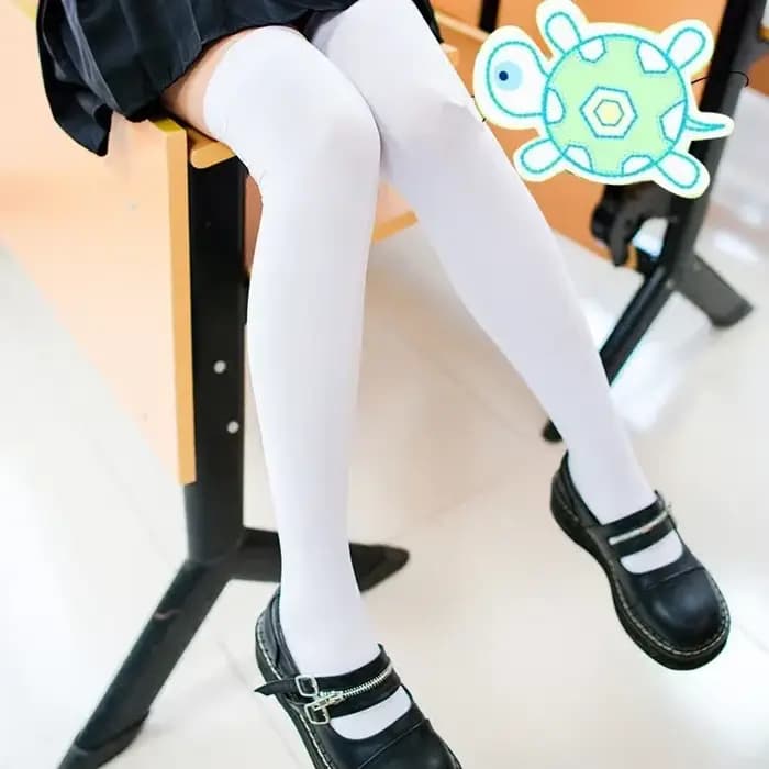 Bas blancs Lolita pour fille douce