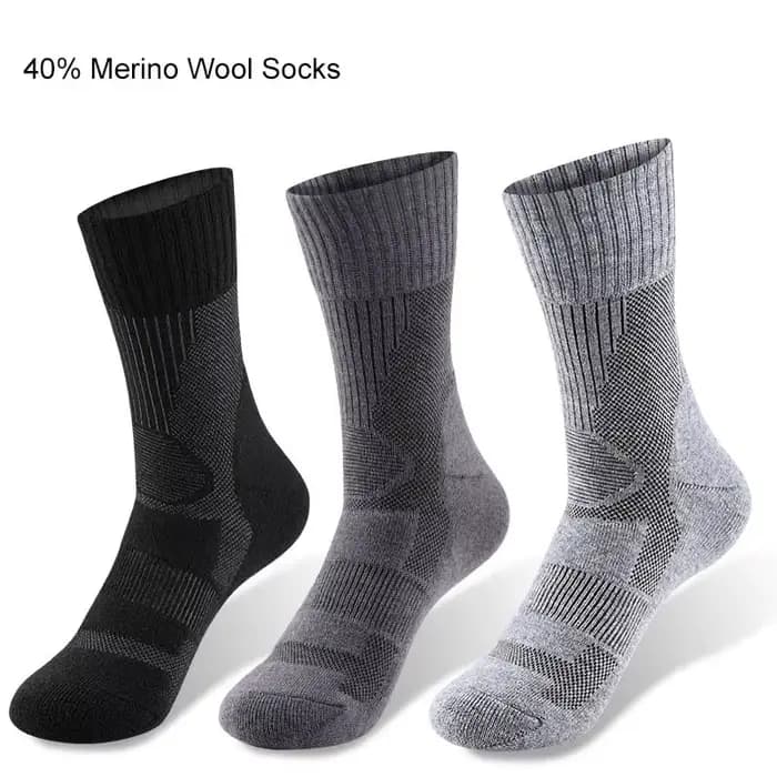 40% laine mérinos chaussettes de randonnée pour hommes femmes printemps été mince