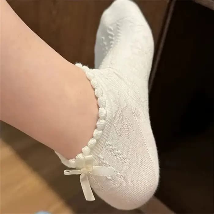 Chaussettes à nœud Lolita