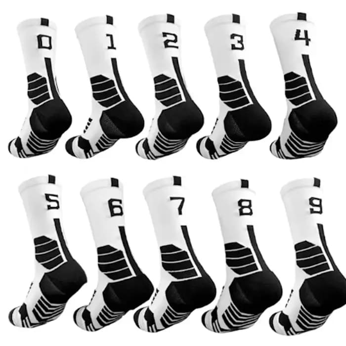 Chaussettes de sport épaisses personnalisées 2026 avec numéros 0-9