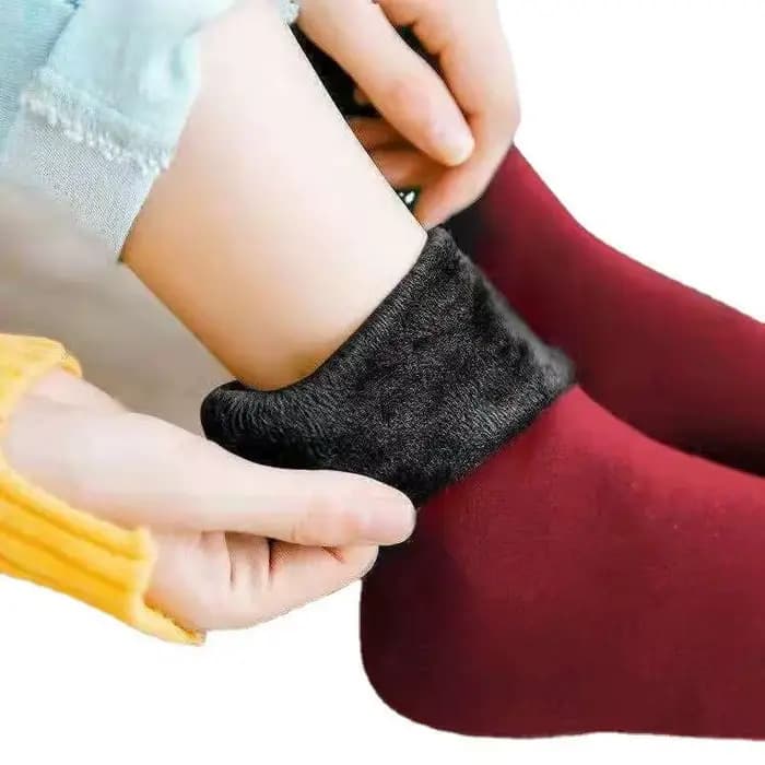 Chaussettes chaudes en velours pour femme