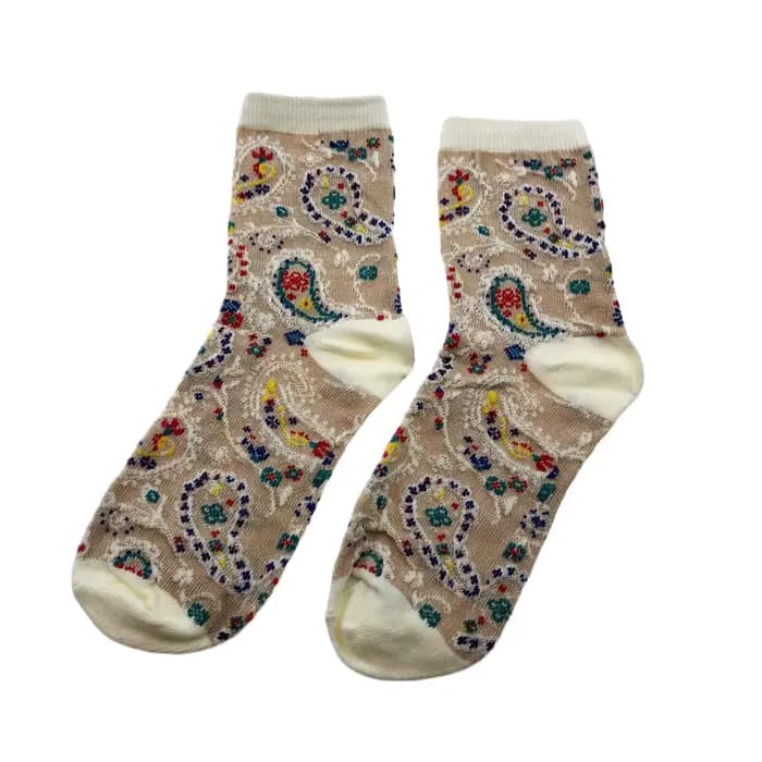 Chaussettes imprimées en coton pour femmes