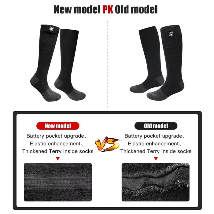 Snow Deer hiver chaussette chauffante bas thermiques femme hommes Ski Camping chaussettes chaudes sport batterie Rechargeable chauffe-pieds