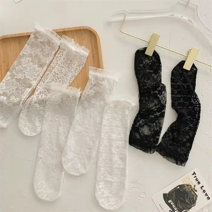 Chaussettes coréennes en dentelle pour filles