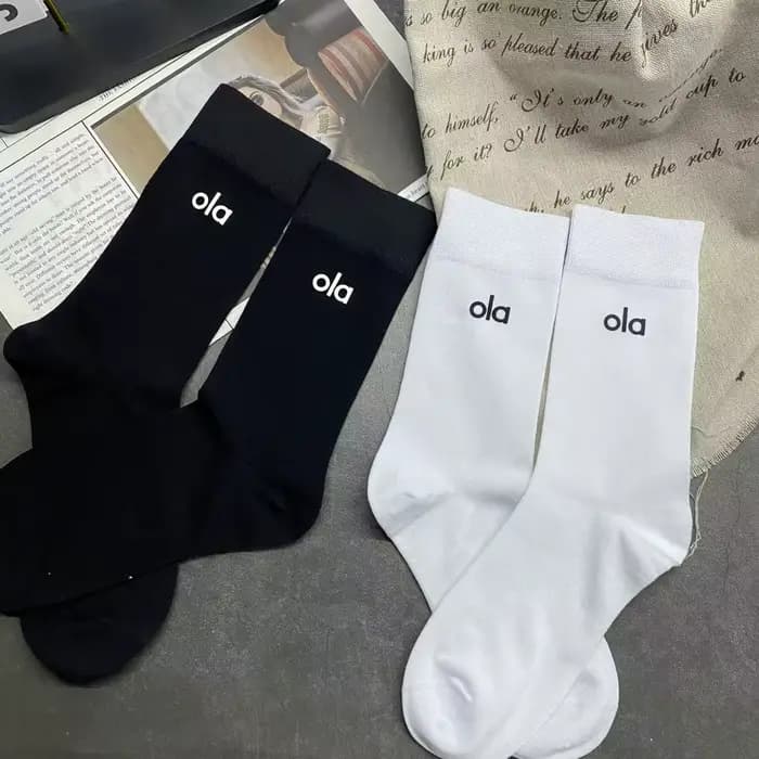 [2 paires] Nouvelles chaussettes classiques 2026 – Chaussettes mi-mollet en pur coton antibactérien de luxe de haute qualité