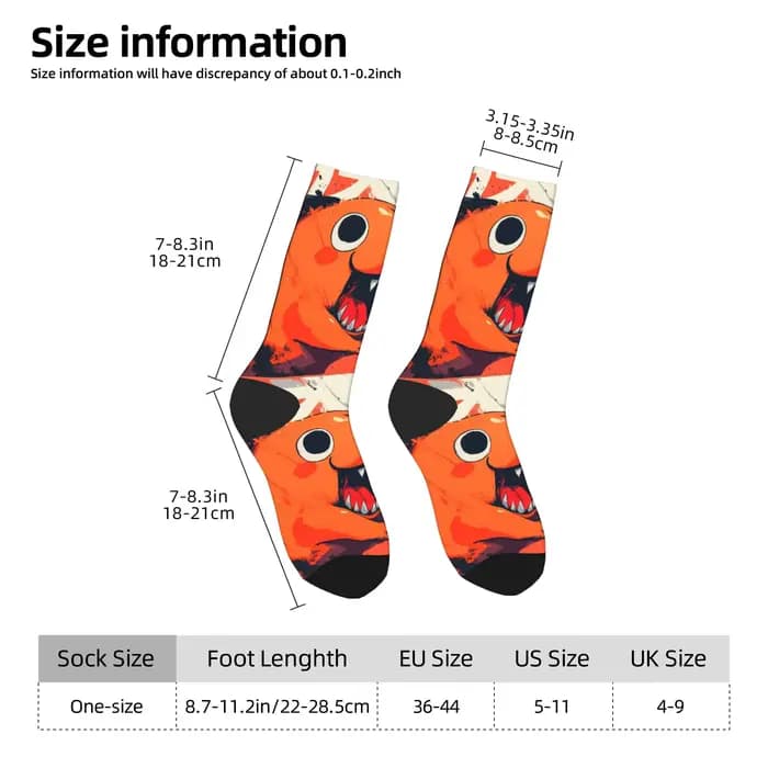 Pochita tronçonneuse homme Anime chaussettes automne bas nouveauté hommes doux respirant