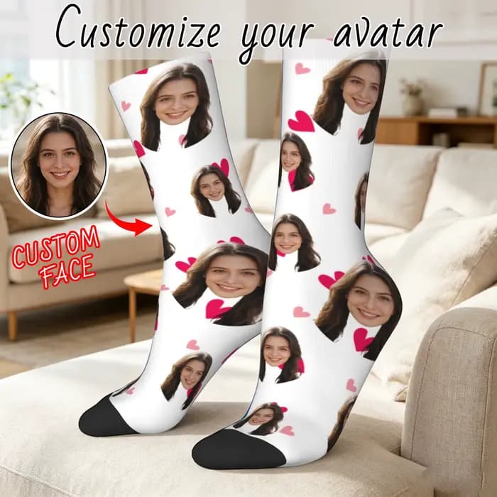Chaussettes avatar personnalisées pour hommes et femmes