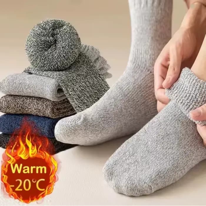 5 paires de chaussettes chaudes d'hiver pour hommes et femmes
