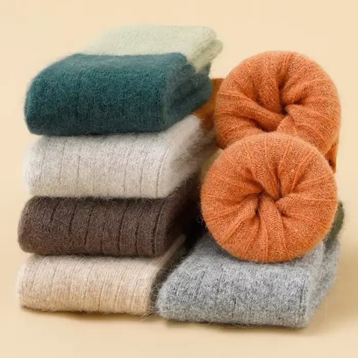 Chaussette chaude en laine pour enfants, pour garçons et filles, sport, simple, mode, mollet, automne hiver, chaud, cachemire, lapin