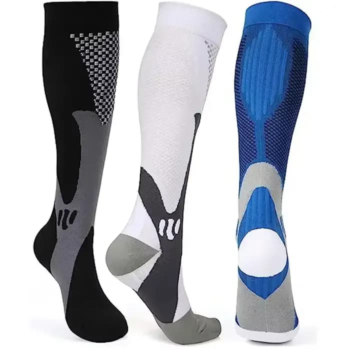 Chaussettes de Compression pour hommes et femmes, chaussettes d'infirmière de sport d'altétisme médical, idéales pour la course à pied, les voyages, le cyclisme