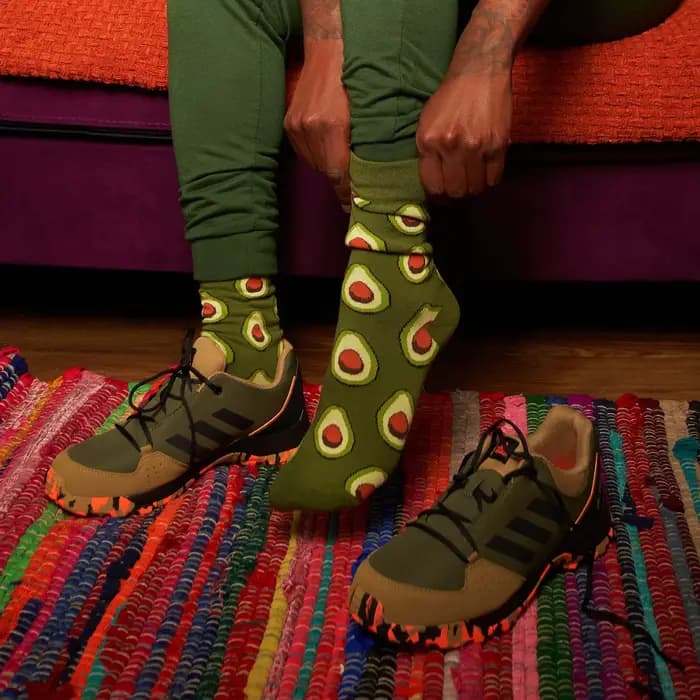 Femmes chaussettes drôle mignon dessin animé Fruits banane citron ananas avocat nourriture heureux japonais Harajuku