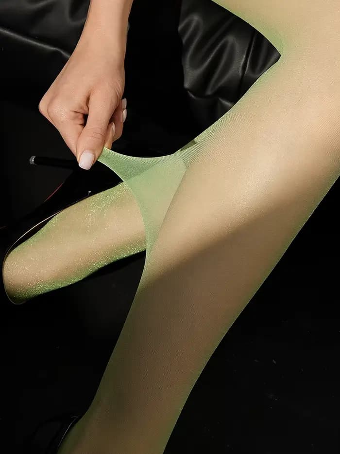 1 paire de collants nacrés brillants pour femmes, collants 10D scintillants, bas, Leggings, culotte de fête de noël