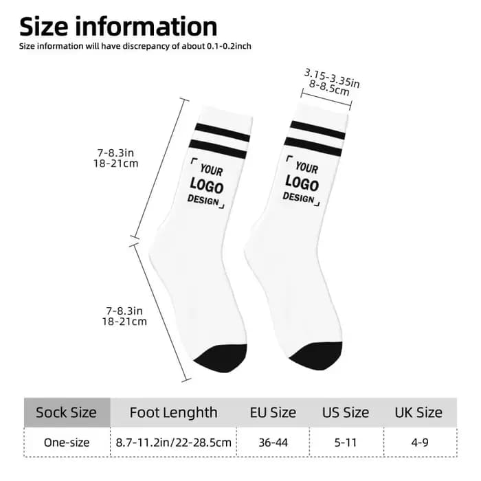 Chaussettes habillées avec logo personnalisé pour hommes et femmes
