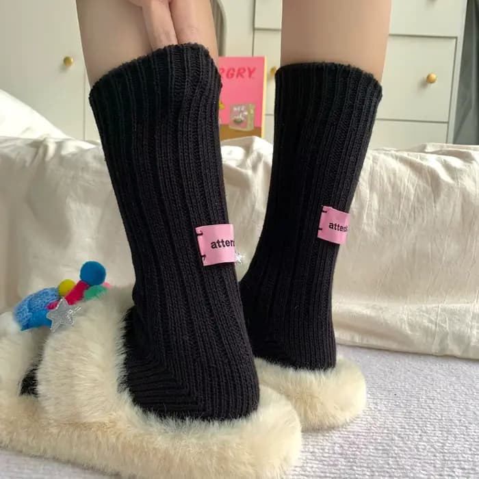 Chaussettes arc-en-ciel en coton pour femmes