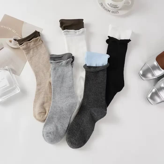 Chaussettes Simples en Coton pour Femme