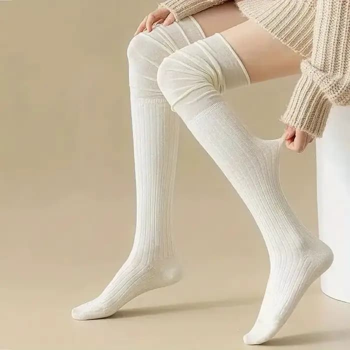 1/4 paires de chaussettes hautes pour femmes