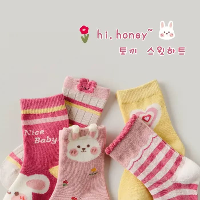 Chaussettes en coton rose pour bébés filles