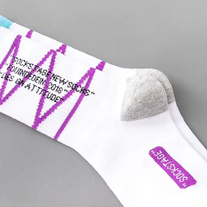 3 paires/boîte chaussettes hommes nouvelle mode d'automne signé conjoint Skateboard sport blanc/noir tendance Hip Hop amoureux coton chaussettes