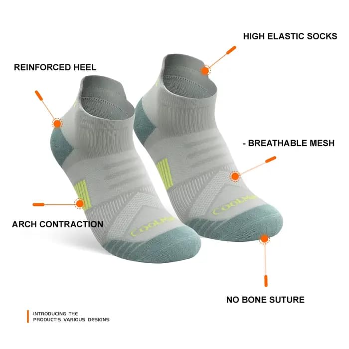 Chaussettes de sport en coton peigné Coolmax pour hommes et femmes