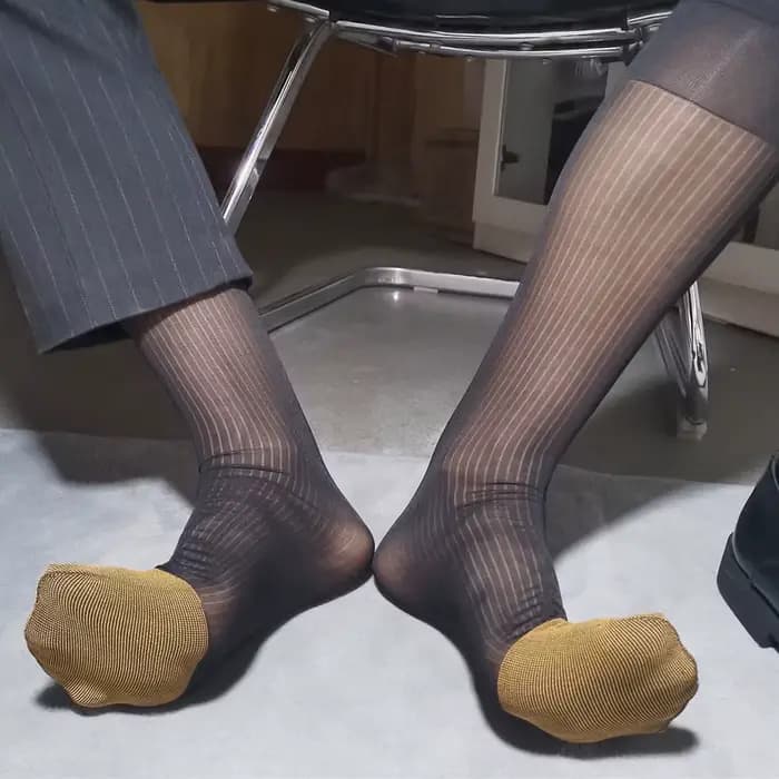 Chaussettes élastiques Ultra-fines pour hommes