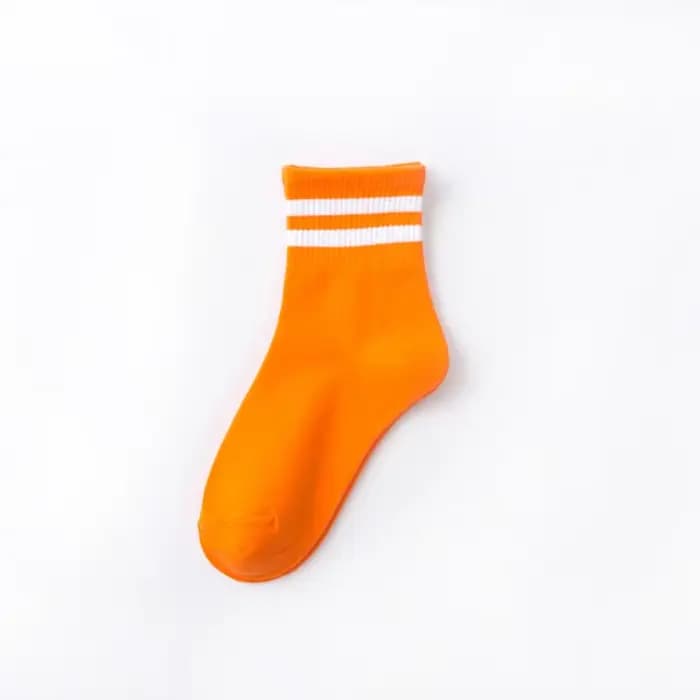 Mode néon vert rose vif décontracté femmes rayé à motifs chaussettes Harajuku Cool école filles couleur bonbon Fluorescence chaussettes lâches