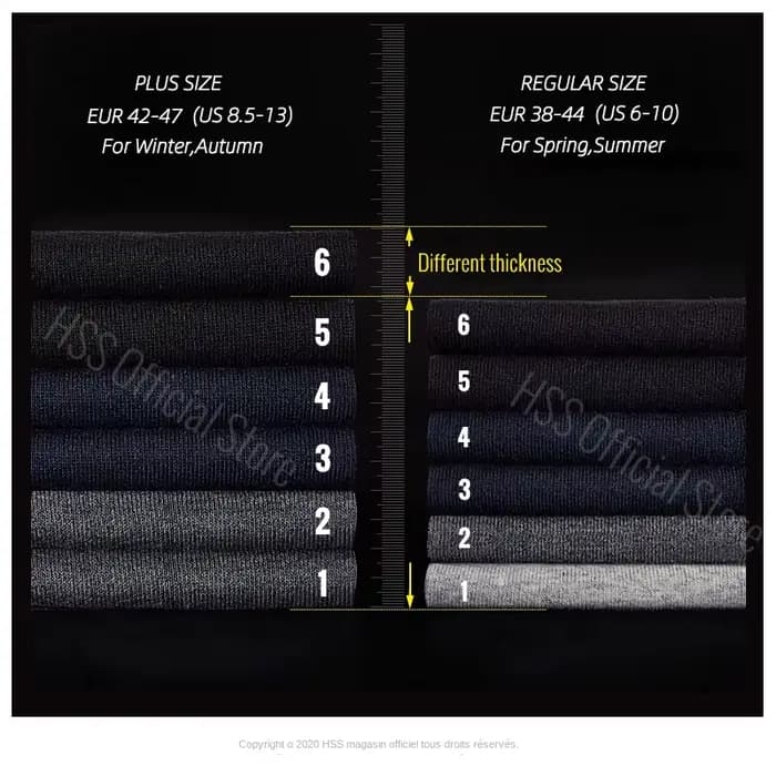 Chaussettes en coton mélangé pour hommes