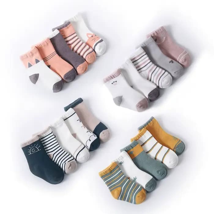 Chaussettes mi-tube en coton peigné bio pour bébé
