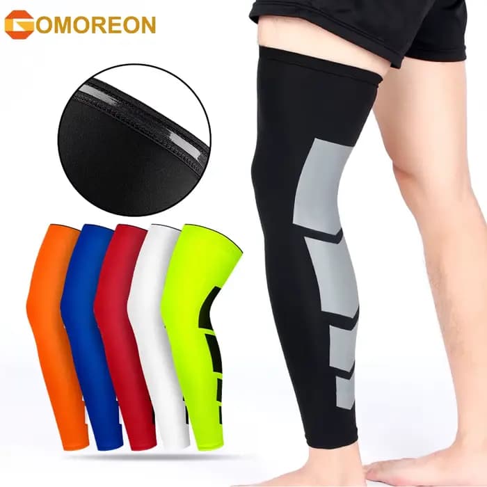 Manchons de compression de jambe, manchon de jambe complète, genouillère longue, soutien du genou, protection du basket-ball, du football, du volley-ball, du cyclisme, pour hommes et femmes