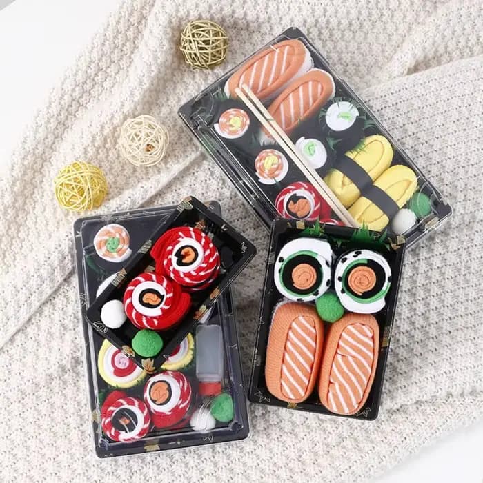Chaussettes uniques Y2K pour Sushi saumon, chaussettes en coton à motifs personnalisés, chaussettes amusantes Harajuku, boîte cadeau pour femmes et hommes