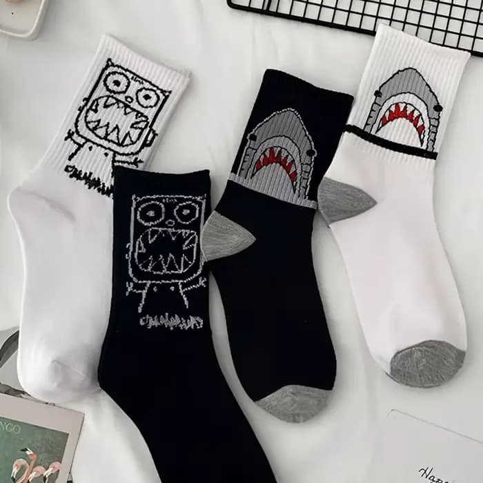 Chaussettes style Harajuku de haute qualité pour hommes et femmes
