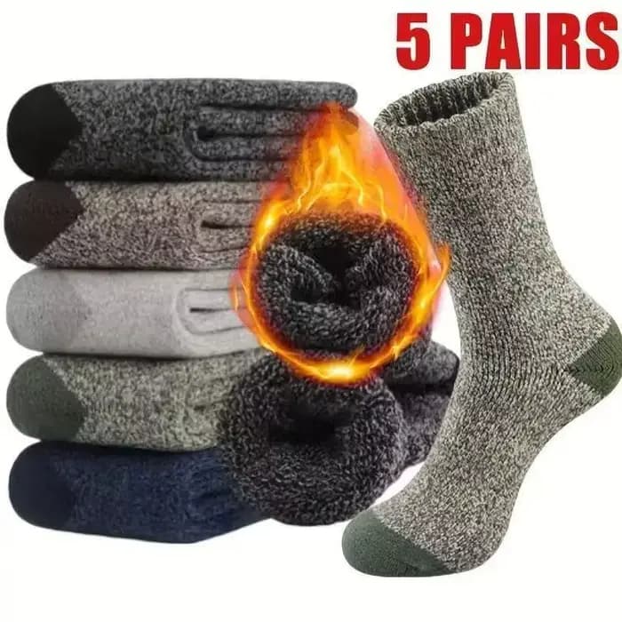 5 paires de chaussettes en laine mérinos pour hommes et femmes