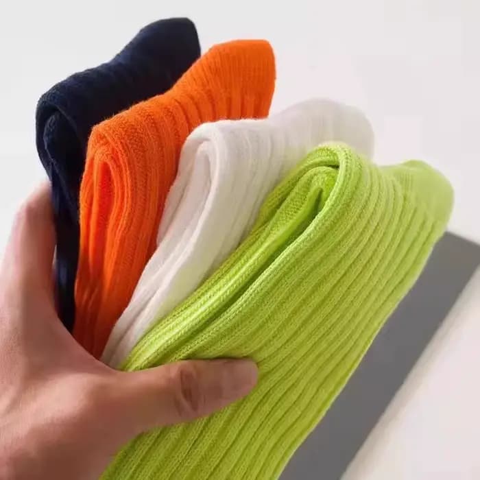 1/4 paire de chaussettes de sport unisexes de couleur unie