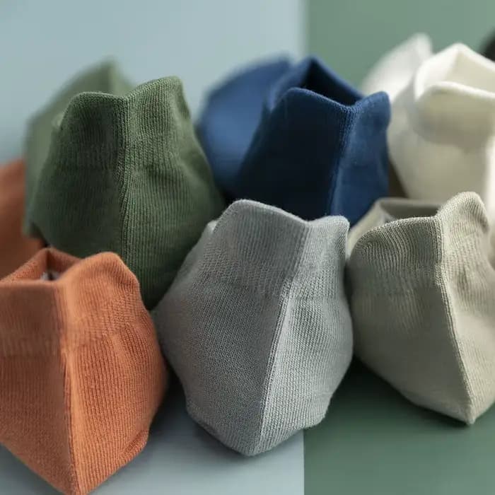 Chaussettes courtes en pur coton pour hommes