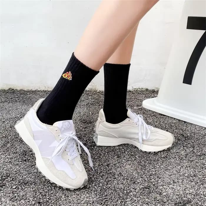 Chaussettes épaisses à motif Hamburger Pizza