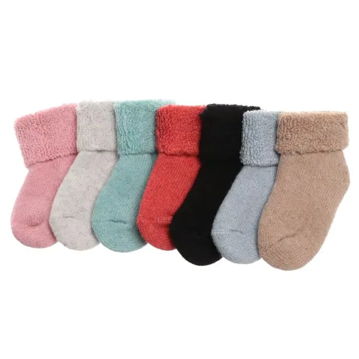Chaussettes thermiques en laine véritable pour enfants