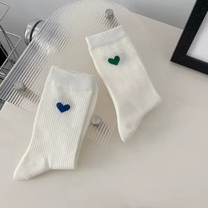 Chaussettes pour femmes coréen amour Simple polyvalent doux Kawaii mi Tube