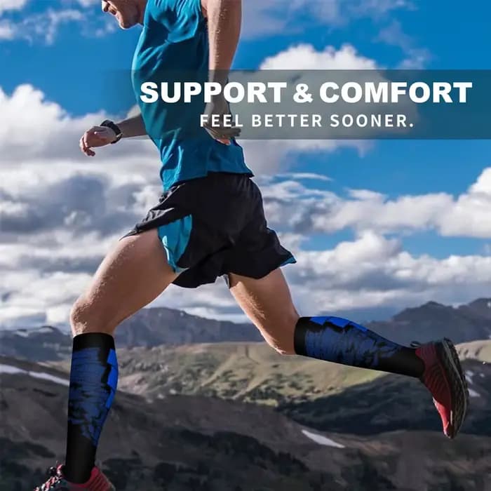 Chaussettes de compression de sport professionnelles pour femmes et hommes