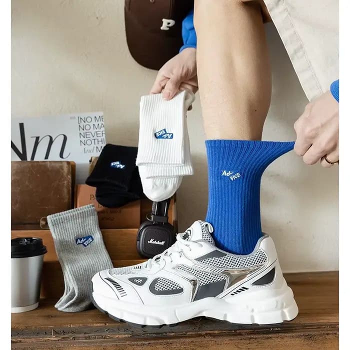 Chaussettes brodées de lettres pour hommes