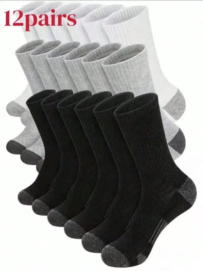 5 paires de chaussettes rondes noires