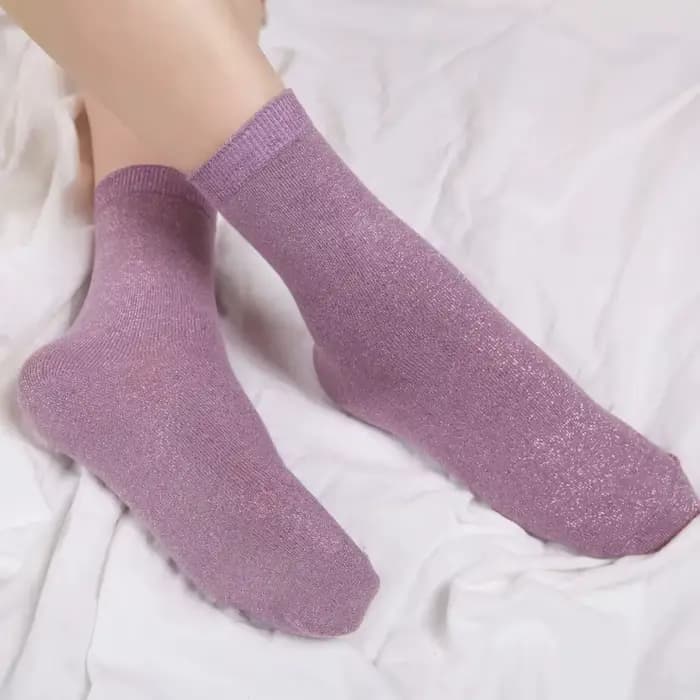 Chaussettes fines en soie brillante