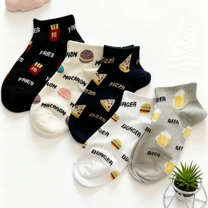 3/5 paires de chaussettes mignonnes pour femmes