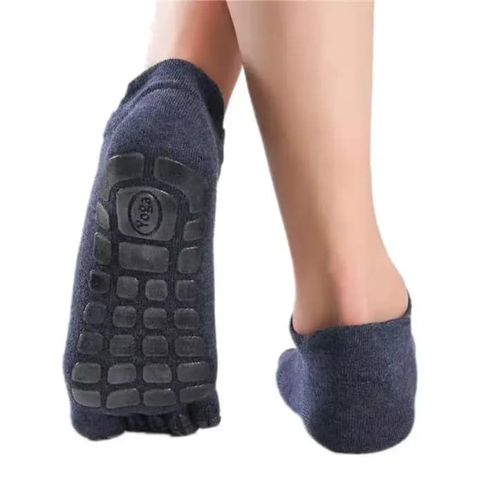 Mode nouveaux hommes hiver épaissi cinq doigts chaussettes chaud antidérapant poignée Fitness orteil bas mollet