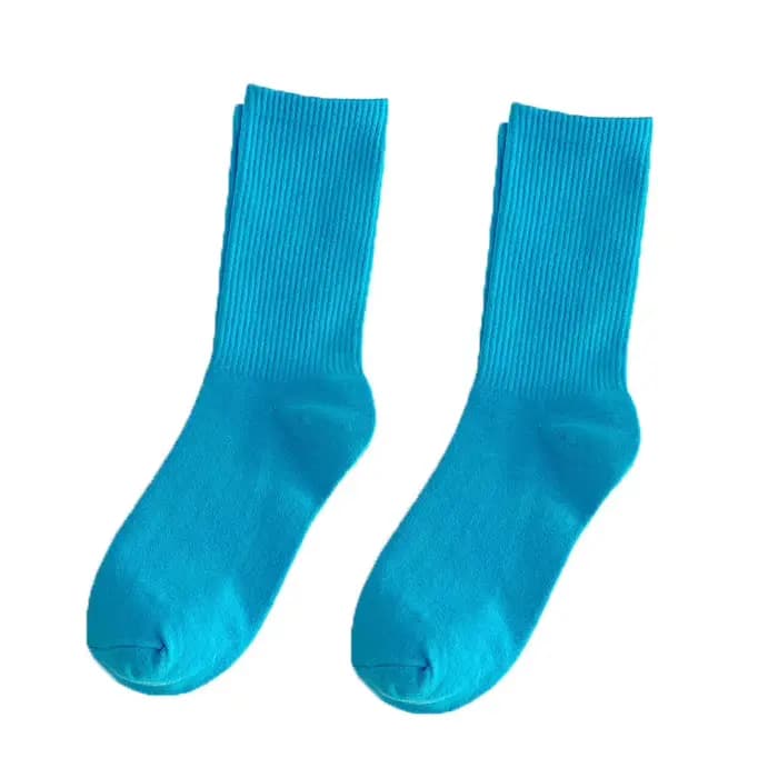 1 paire de chaussettes bleues pour femmes