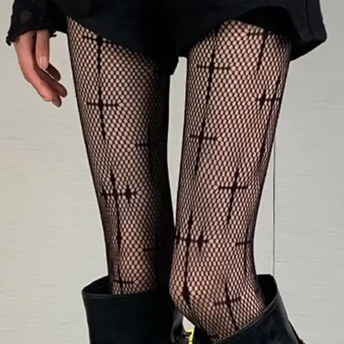 Bas résille en maille de dentelle évidée pour femmes, collants sexy, collants, lingerie, bonneterie, cuisse haute