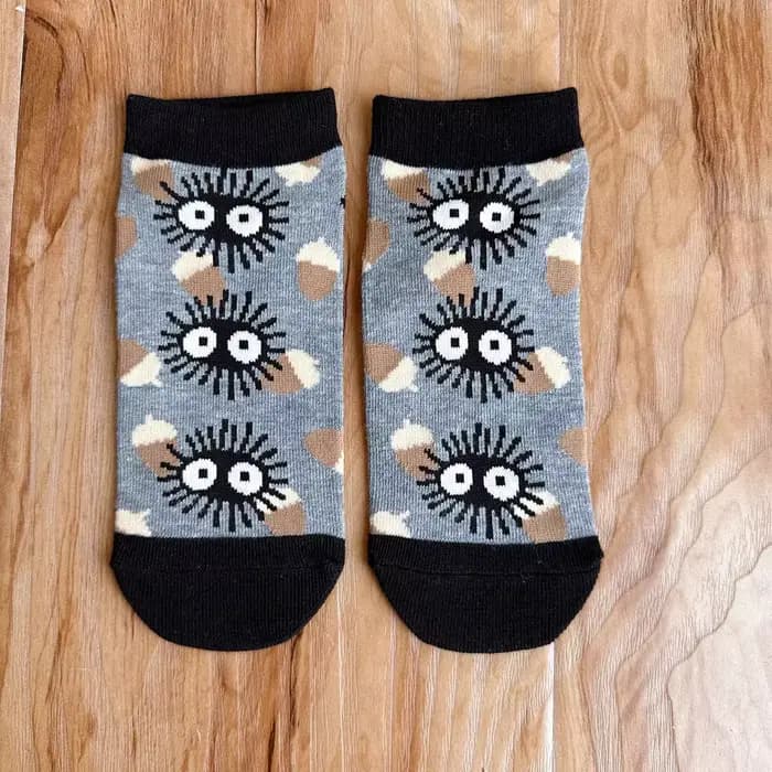 Chaussettes chat gris dessin animé japonais