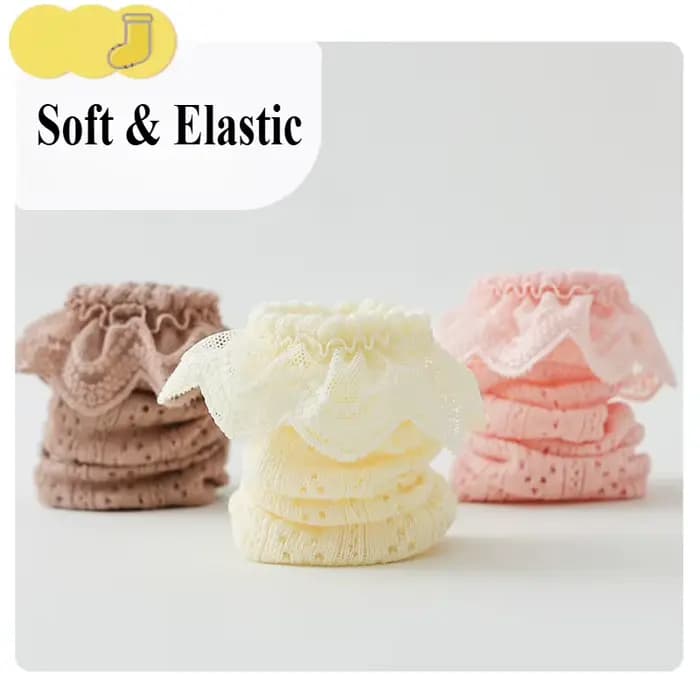 Chaussettes hautes en dentelle pour bébé