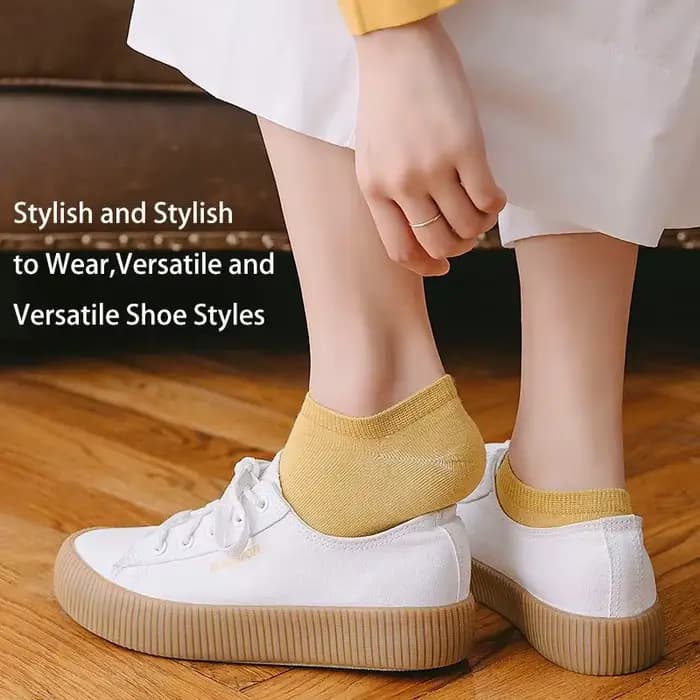 Morandi couleur unie coupe basse et confortable chaussettes 8 paires de printemps et d'été quatre saisons pour femmes