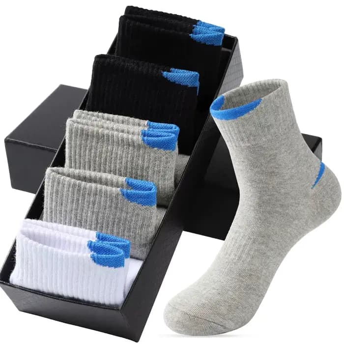 5 paires/lot hommes chaussettes de course décontracté respirant Sports de plein air coton