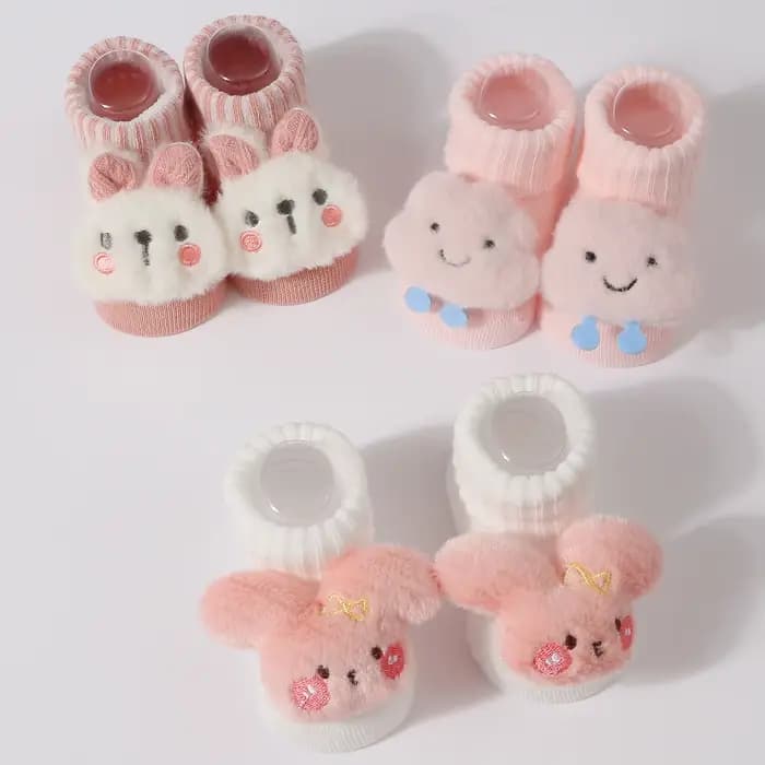 3 paires/ensemble bébé chaussettes filles garçons nouveau-né accessoires dessin animé animaux enfants cadeau vêtements enfant infantile trucs coton respirant chaussette
